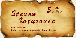 Stevan Koturović vizit kartica